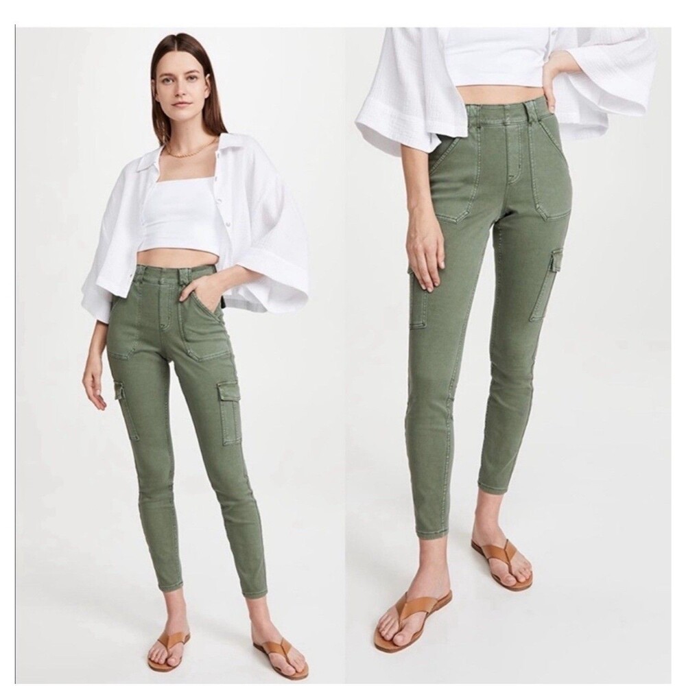 SPANX Taupe or Olive Ankle Cropped Pants